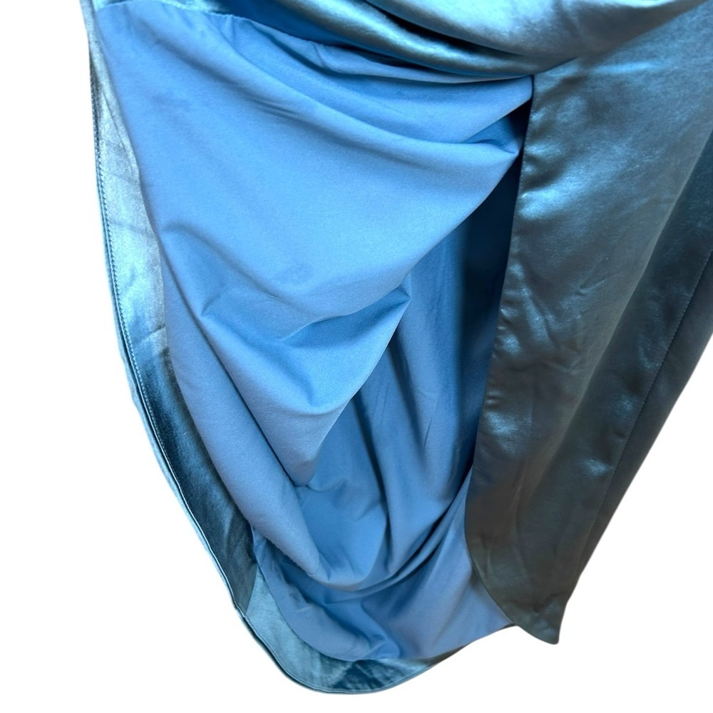 Elliatt x Revolve, Women’s ‘Cassini’ One-Shoulder Midi Satin Dress - Blue, Large - Picture 14 of 14